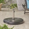 Patio Umbrella Base, Heavy Duty Umbrella Holder, Round Concrete Umbrella Base With Stainless Steel Support Pole - 2 of 4