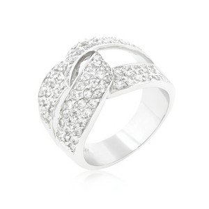 Slickblue Women’s Elegant Knot Ring with Sparkling Cubic Zirconia – Ideal for Any Occasion, Sizes 5-10 - 1 of 4