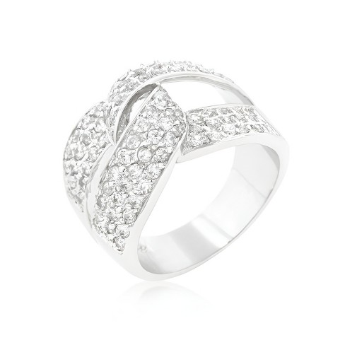 Slickblue Women’s Elegant Knot Ring with Sparkling Cubic Zirconia – Ideal for Any Occasion, Sizes 5-10 - image 1 of 4