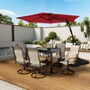 Clihome 10 Ft.Outdoor Patio Cantilever Umbrella with 360 Degrees Rotation & Waterproof Fade-Resistant Canopy with Cross Base - 3 of 4