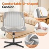 Vatros Cross-Legged Office Desk Chair,No Wheels Armless Swivel Home Office Chair - 4 of 4