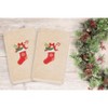 Linum Home Textiles Christmas Stocking - Embroidered Luxury 100% Turkish Cotton Hand Towels (Set of 2) - 2 of 3