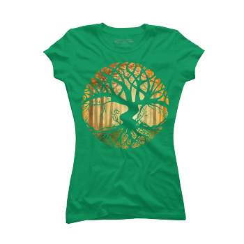 Junior's Design By Humans Druid Tree By EVA3 T-Shirt