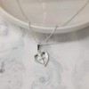 Dicksons Beveled Heart with Cross Center Sterling Silver 18-Inch Pendant Necklace - 2 of 3