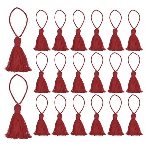 Unique Bargains Cotton Mini Hanging Loop DIY Functional Bookmark Tassels 20 Pcs - 1 of 4