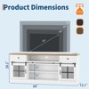 Farmhouse TV Stand for 75 inch TVs with Power Outlet, Long Entertainment Center with Sliding Barn Doors for Living Room, Bedroom - 3 of 4