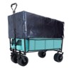 FURNIinspire Outdoor Serving Carts 440lbs Collapsible Foldable Wagon Cart with Strapping System for Camping Sports, Blue, 35.04"*22.44"*38.58" - 2 of 4