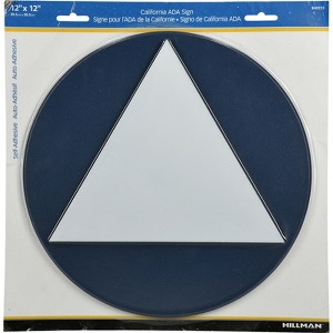 Hillman English Blue Restroom Sign 12 in. H X 12 in. W - Case of 6 - 1 of 1