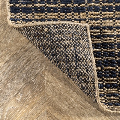 Handmade Geometric Gray Cotton Blend Area Rug 3' x 5'