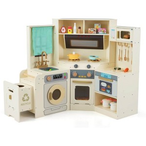 Safstar Corner Kitchen with Lights and Sounds Interactive Wooden Playset for Ages 3+ - 1 of 1