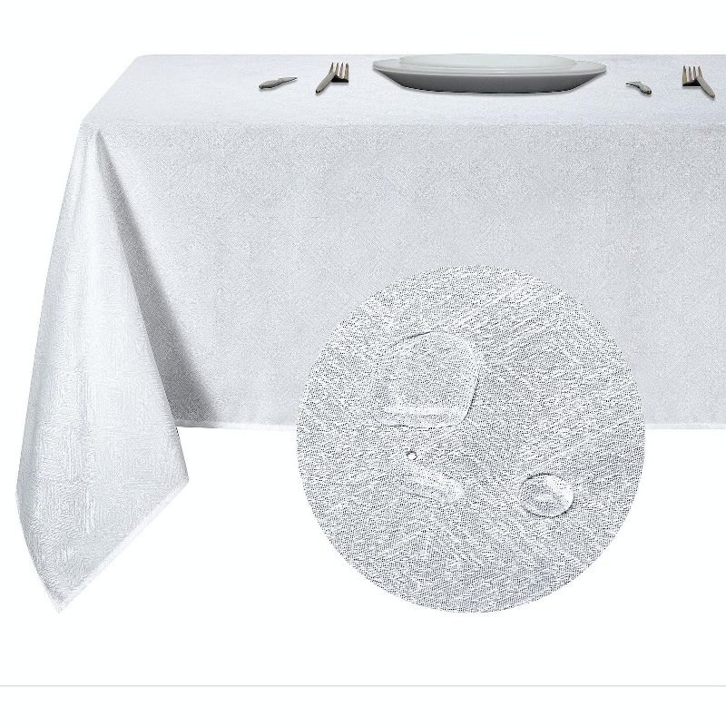 Kate Aurora Diamond Textured Spill And Stain Proof All Purpose Fabric Tablecloth, 4 of 5