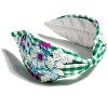 Embellished Gingham Headband with Bead Detail - 2 of 2