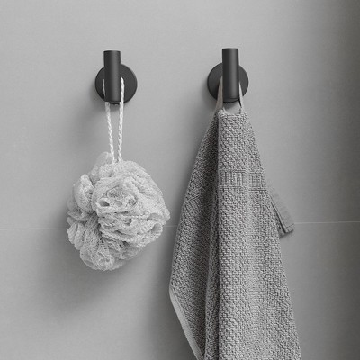 Matte Black Stainless Steel 6-Piece J-Hook Set