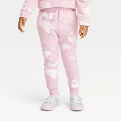 Grayson Mini Toddler Girls' Drawcord Tie-Dye Jogger Pants - Pink