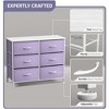 Sorbus 6 Drawers Dresser- Storage Unit with Steel Frame, Wood Top, Fabric Bins - for Bedroom, Closet, Office and more - 4 of 4