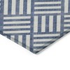 Navy Blue And Ivory Geometric Washable Indoor Outdoor Area Rug - 4 of 4