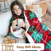 Tirrinia Plaid Christmas Throw TV Fleece Blanket 50"x60", Super Soft Warm Comfy Plush Fleece Bedding Couch Cabin Decorative Throw Blanket - 3 of 4