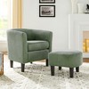 ATJafurn Modern Upholstered Accent Chair, Corduroy Single Sofa Chair with Ottoman Foot Rest Comfy Armchair for Living Room Bedroom Office - 3 of 4