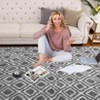 TROPOW Living Room 5x8 Machine Washable Area Rug Modern Diamond Carpet Non-Slip Medium Pile Indoor - 4 of 4