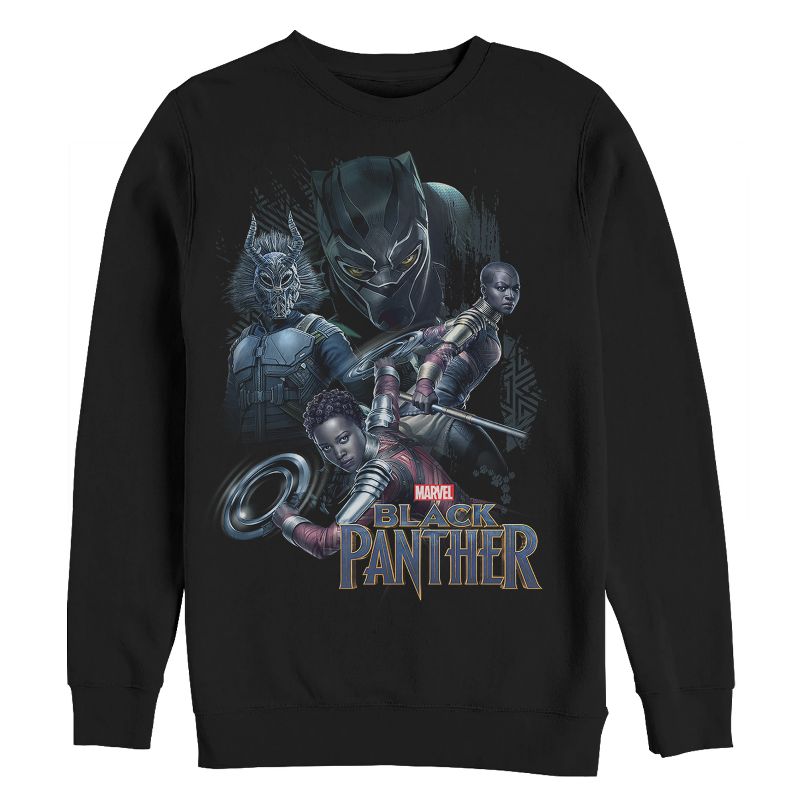 Men's Marvel Black Panther 2018 Character View Sweatshirt, 1 of 4