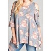 Women's Vintaged Washed Floral Swing Tunic - Oddi 1X - 2 of 2