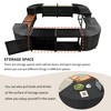 Outdoor Patio Rattan Spa Surround Frame Sofa Set with Storage Spaces and Wooden Bench - 4 of 4