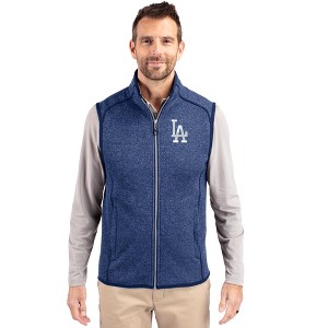 Los Angeles Dodgers Cutter & Buck Mainsail Sweater-Knit Mens Full Zip Vest - 1 of 1
