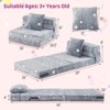 Infans Kids Folding Sofa Bed Floor Mattress with Throw Pillow & Machine Washable Cover - 2 of 4