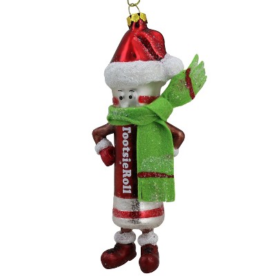 NORTHLIGHT 6" Candy Lane Tootsie Roll Candy Glass Christmas Ornament - Red/Green