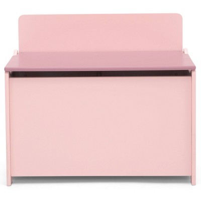 Blush Two-Tone Wooden Toy Box with Divider