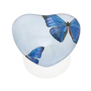 Unique Bargains Reusable Heart Adhesive Phone Grip Blue 1 Pc - 1 of 4