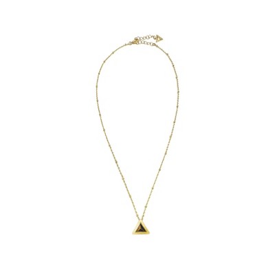 DIPHDA™ Luxury Satellite Necklace - Handmade Triangle Brown Tiger Eye Crystal/ Gemstone Pendant Jewelry (Gold)