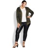 Avenue Women's Plus Size Longline Print Cardigan - 3 of 4