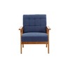 Leisure Chair, With Solid Wood Armrests And Legs, Ergonomics Seat Cushion & Backrest, Modern Accent Chair For Living Room, Bedroom, Office - 3 of 4