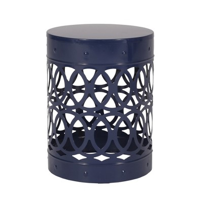Cylindrical End Table,Side Table, Overlapping Circle Pattern Bedside Table For Living Room £¬