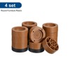 Unique Bargains Adjustable Anti-Slip Chair Table Round Furniture Risers 4 Set - 3 of 4