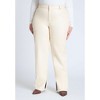 ELOQUII Women's Plus Size Slit Hem Faux Leather Pant - 3 of 4