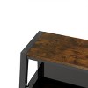 GlasFlength TV Stands and Consoles Modern Height Adjustable Swivel Media Console with Tempered Glass Shelves, Brown, 45.7"*16.5"*49.2" - 4 of 4