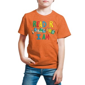 Boys' - Dr. Seuss - The Cat In The Hat Book Cover Reader I Am Short Sleeve Graphic T-Shirt - 1 of 4