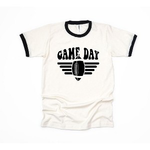 Simply Sage Market Women's Football Game Day Stripes Short Sleeve Ringer Tee - 1 of 4