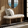 TiramisuBest Waterfall Entryway Bench - Beige Wood & Fabric, 52"W, 17.5x52x18 Inches - 2 of 4