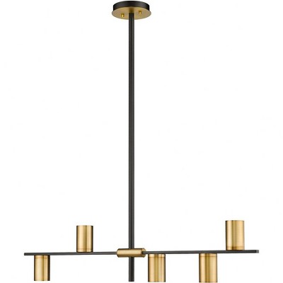 Z-Lite Calumet 5 - Light Chandelier in  Matte Black/Olde Brass