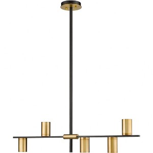 Z-Lite Calumet 5 - Light Chandelier in  Matte Black/Olde Brass - 1 of 4