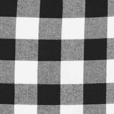 Rustic Cabin Plaid Sherpa & Faux Fur Throw Pillow Set - Black/White
