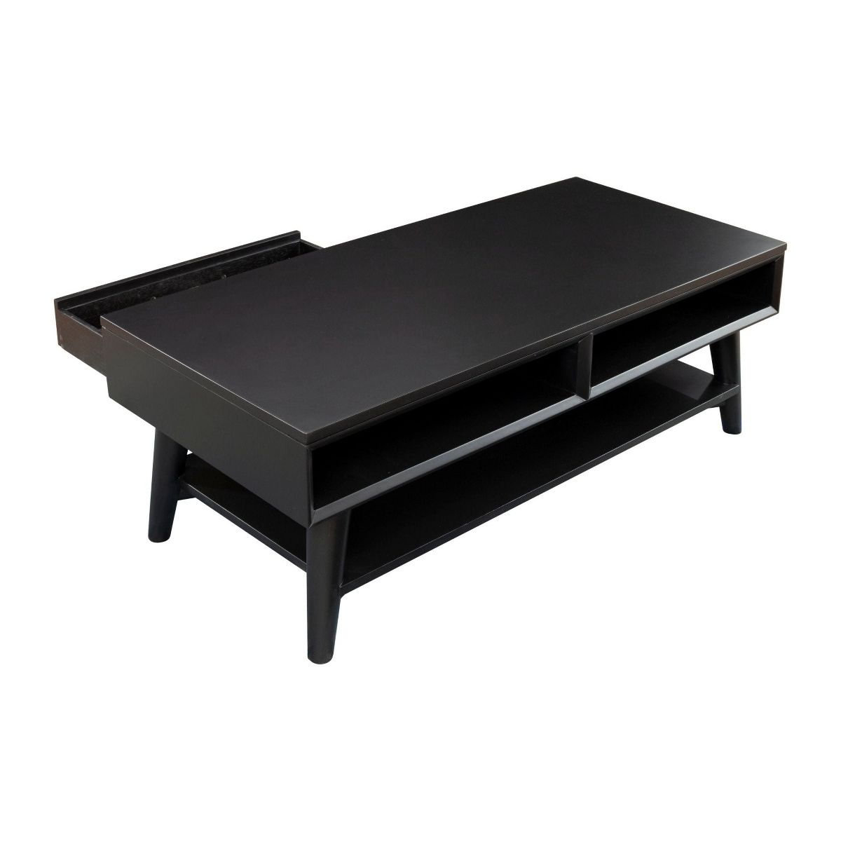 Flynn Mid-Century Coffee Table in Black | Alpine Furniture - thumbnail 6
