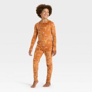 Kids' Long Sleeve Snuggly Soft Pajama Set - Cat & Jack™ - 1 of 4