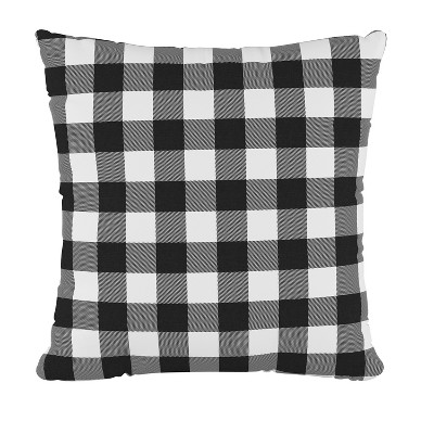 Check Square Throw Pillow Black/White - Skyline Furniture