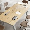 Famapy Heavy-Duty Industrial Office Desk,Modern Meeting Desk,Collaboration Desk with Metal Legs,for 8-10 People - 4 of 4