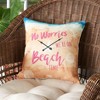 The Lakeside Collection Indoor/Outdoor Summer Fun Pillow - On Beach Time - 2 of 4