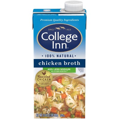 Photo 1 of (6 ITEMS) College Inn Gluten Free Low Sodium Chicken Broth - 32 fl oz EXP OCT19/2022